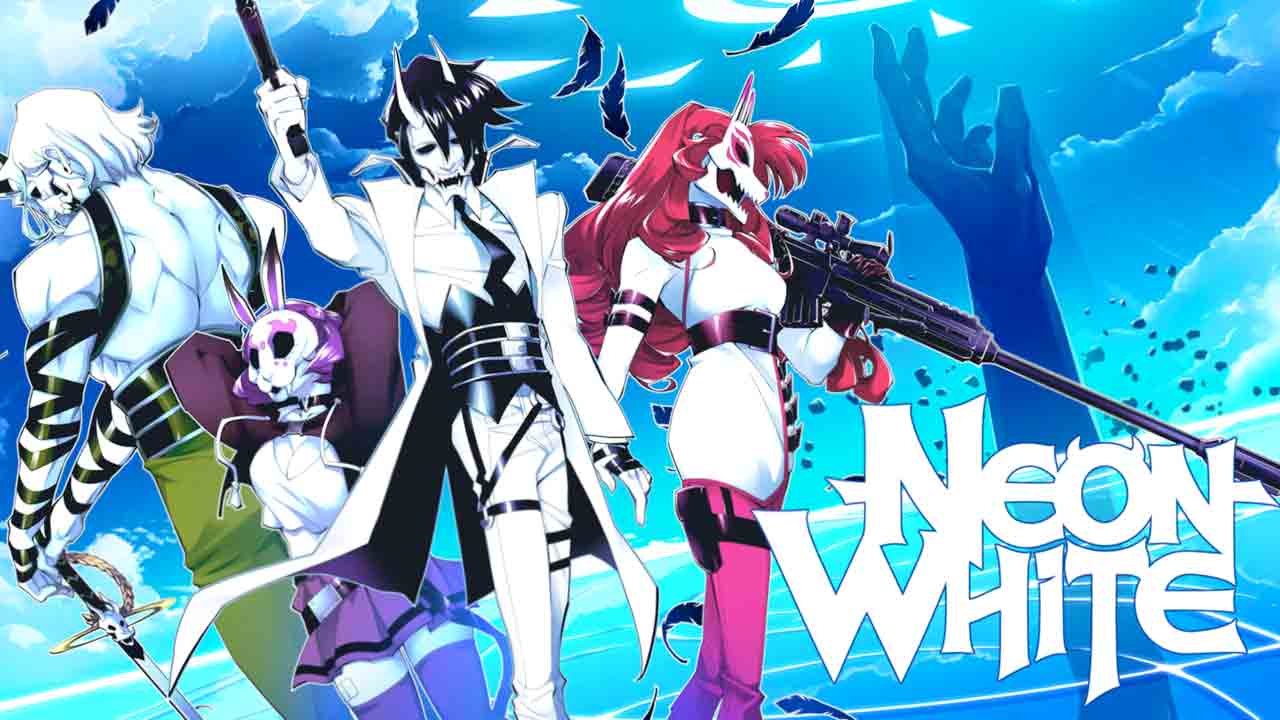 Neon White Banner