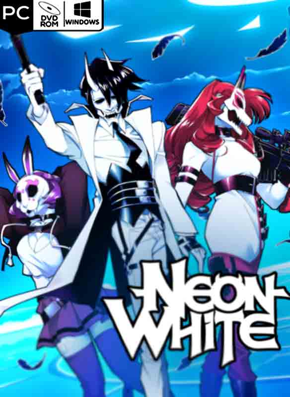 Neon White Poster